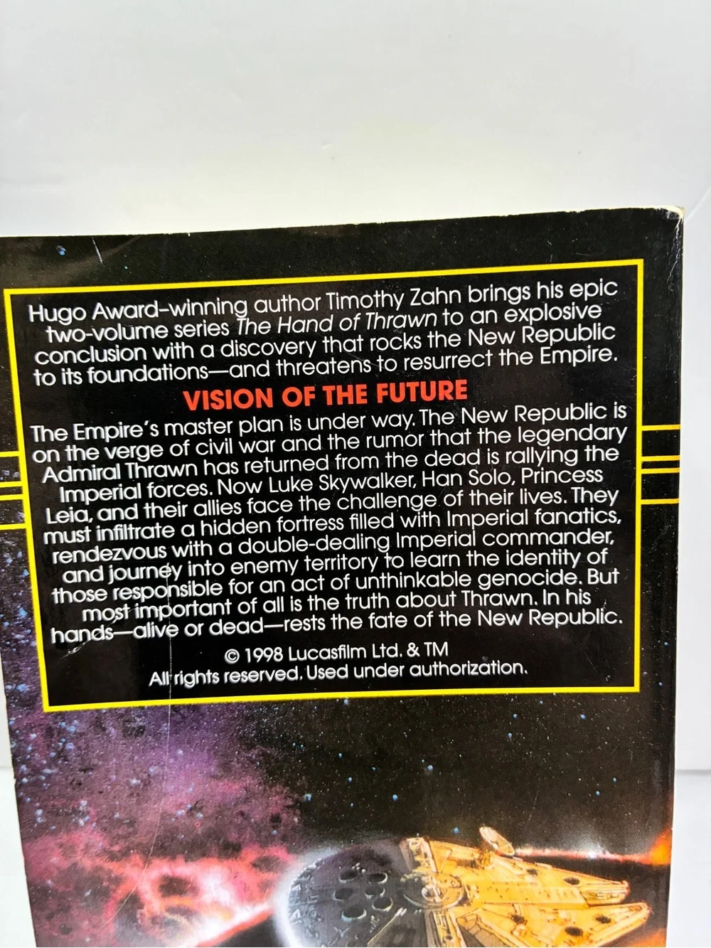 Star Wars Paperback Book Vision of the Future by Timothy Zahn 1998 - Picture 6 of 7